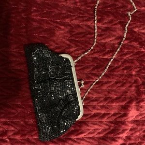 Black Sequin Clutch
